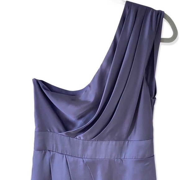 NWT BCBGeneration Galaxy Blue Pleated One-Shoulder Cocktail Dress Size 2 - Picture 3 of 14